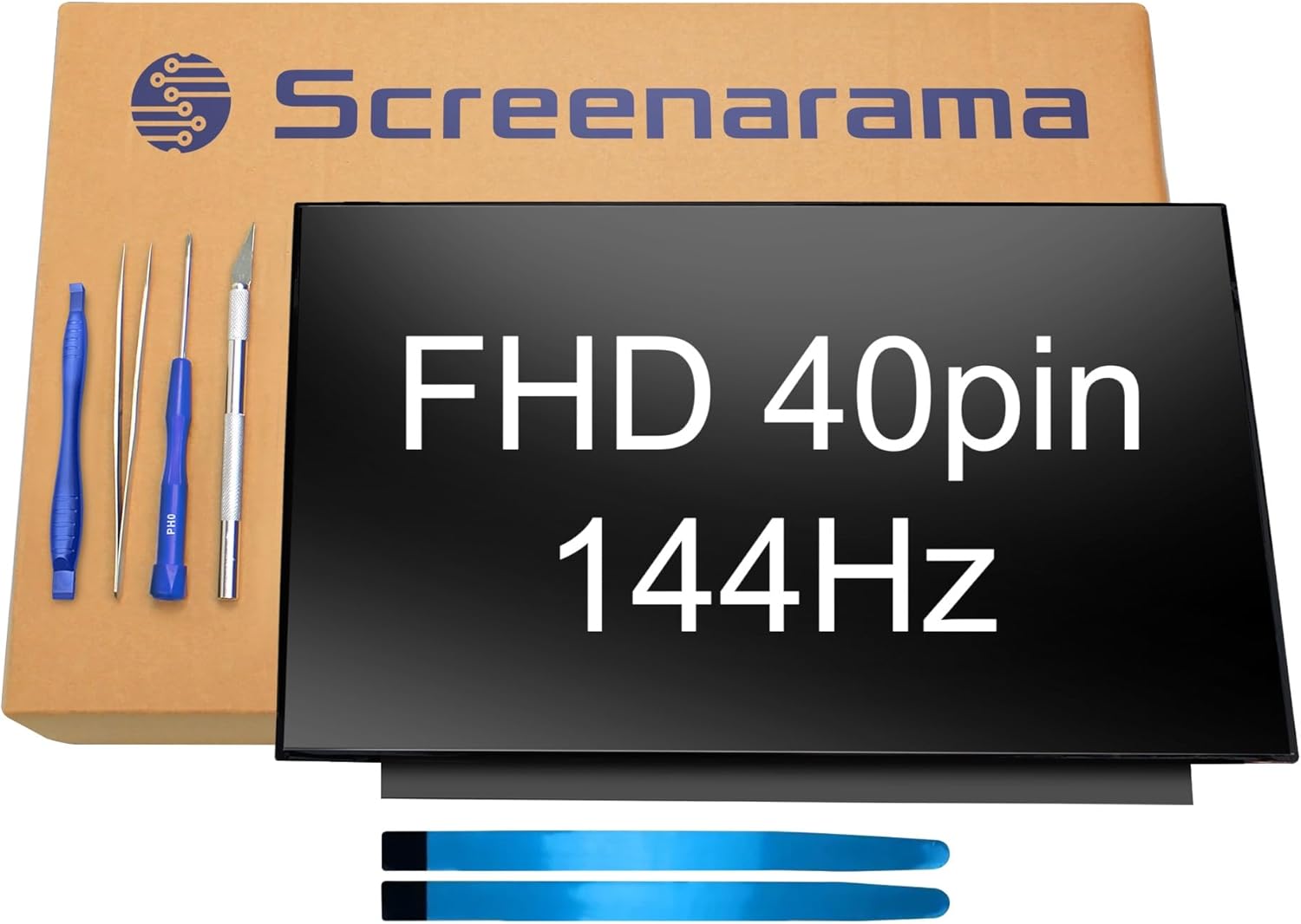 Screenarama laptop screen installed in a modern workspace