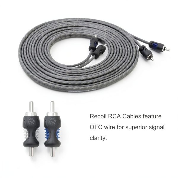 RECOIL Car Amplifier Wiring Kit Blue Copper 4 Gauge-5