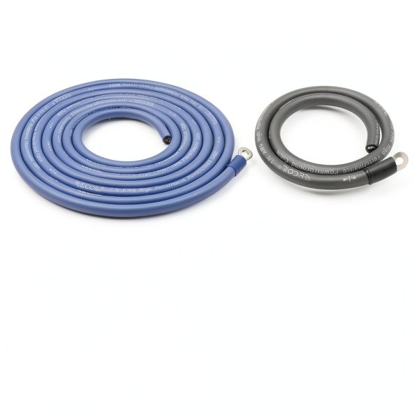 RECOIL Car Amplifier Wiring Kit Blue Copper 4 Gauge-3