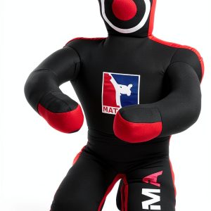 MATARTS 47in Boxing Dummy Canvas Black Red Kids MMA-0