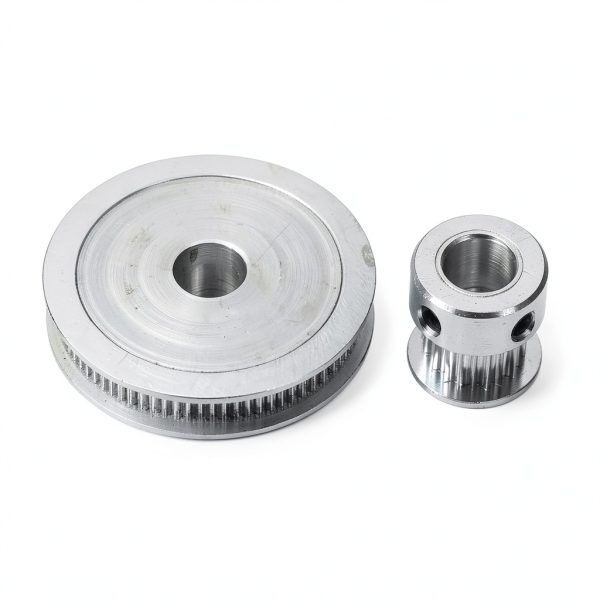 Aluminum Timing Pulley Set uxcell 80T & 20T with Belt 250mm-3