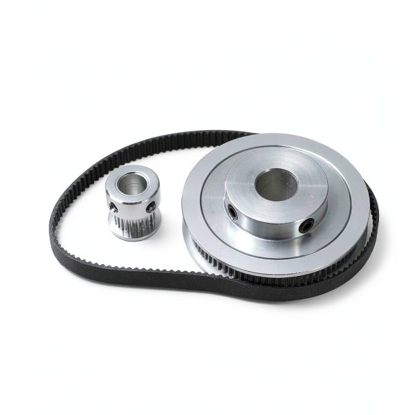 Aluminum Timing Pulley Set uxcell 80T & 20T with Belt 250mm-4