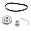 Aluminum Timing Pulley Set uxcell 80T & 20T with Belt 250mm-2