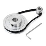 Aluminum Timing Pulley Set uxcell 80T & 20T with Belt 250mm-0