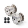MECCANIXITY 20 Teeth 3mm Bore Aluminum Timing Pulley Silver Pack of 2-0