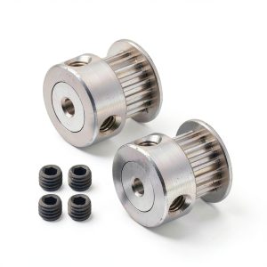 MECCANIXITY 20 Teeth 3mm Bore Aluminum Timing Pulley Silver Pack of 2-0