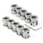 GT2 Pulleys Wheel 20 Teeth 8mm Bore Aluminum Idler Set Zeberoxyz-0