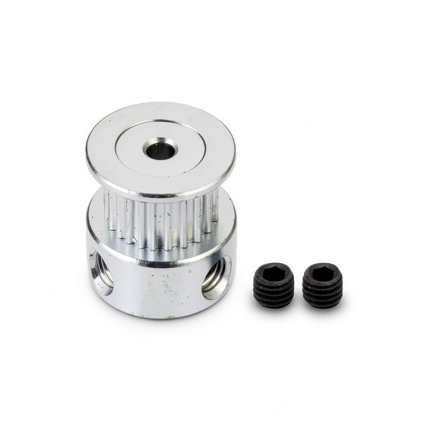 MECCANIXITY 20 Teeth 3mm Bore Aluminum Timing Pulley Silver Pack of 2-2