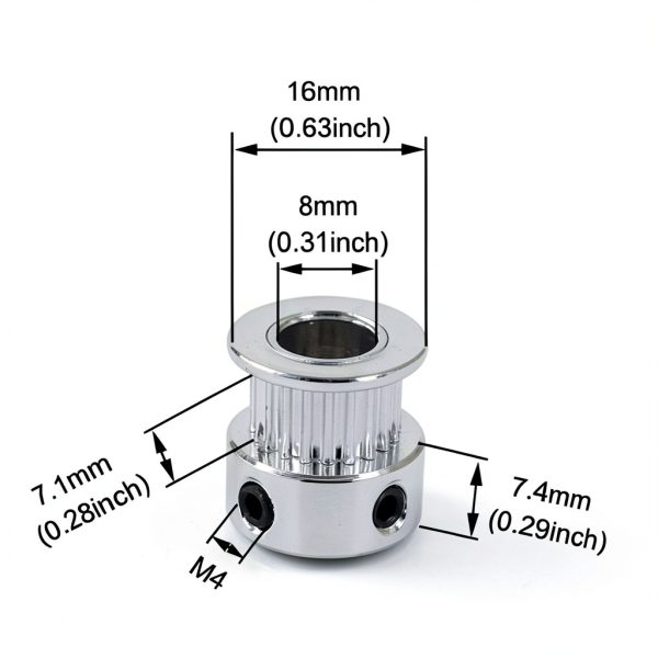 GT2 Pulleys Wheel 20 Teeth 8mm Bore Aluminum Idler Set Zeberoxyz-2