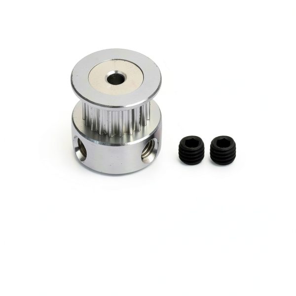 MECCANIXITY 20 Teeth 3mm Bore Aluminum Timing Pulley Silver Pack of 2-3